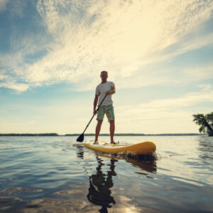 paddleboarding